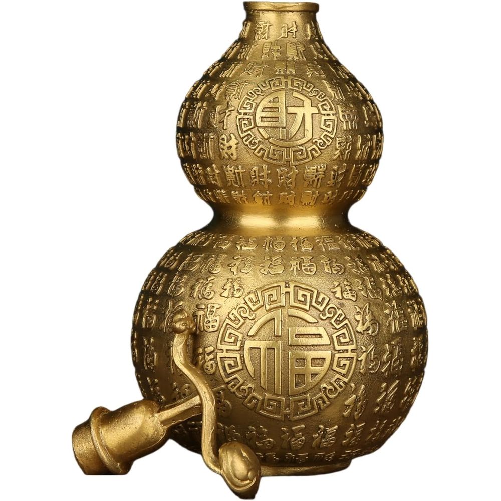 Home Office Feng Shui - Copper Good Fortune Gourd for Home