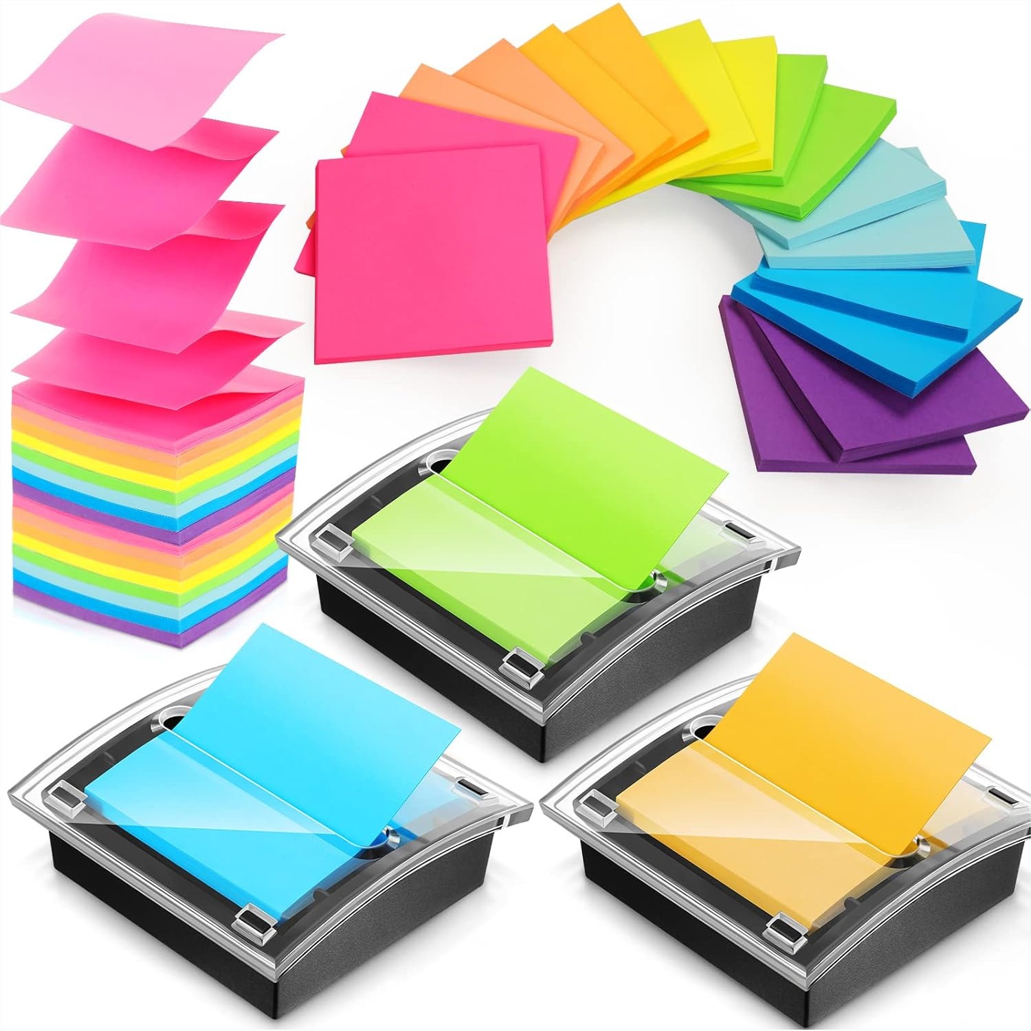 Sticky Note Dispenser - Pop-up Sticky Note Dispenser with 24