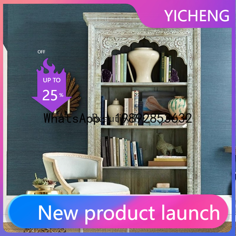 Bookcase Wood Shelf - LYY American country old solid wood