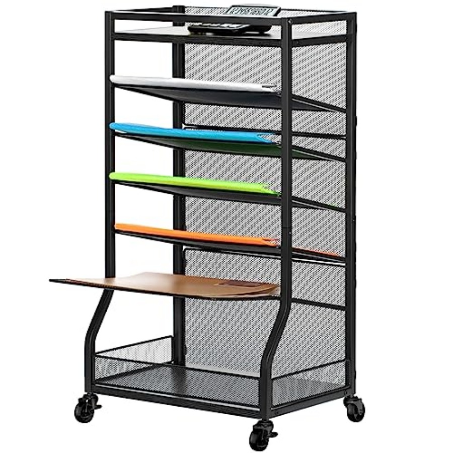 Rolling File Cart - 7 Tier Rolling File Cart with