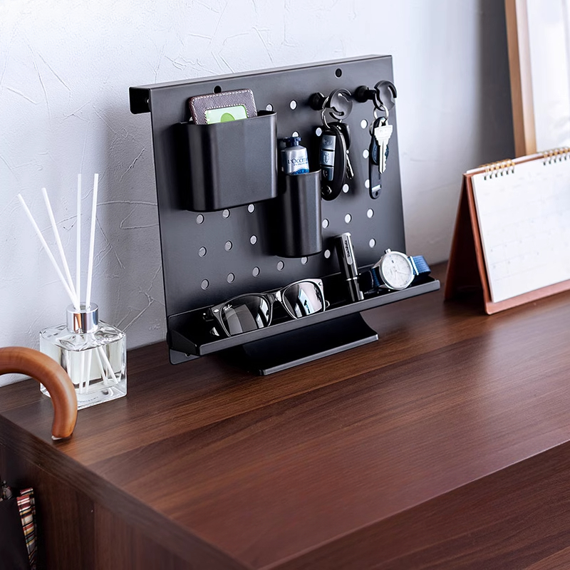 Home Office In Living Room - Wall Organizer No-Drill Adjustable Shelf with