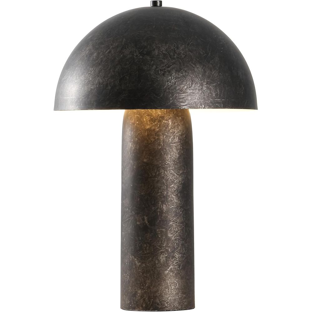 Home Office In Living Room - Antique Black 21-inch Mushroom LED Table