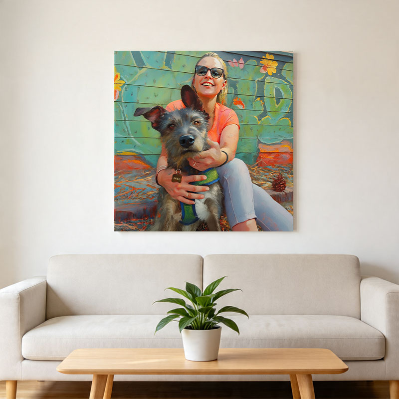 Home Office In Living Room - Upload Your Image for Canvas Wall