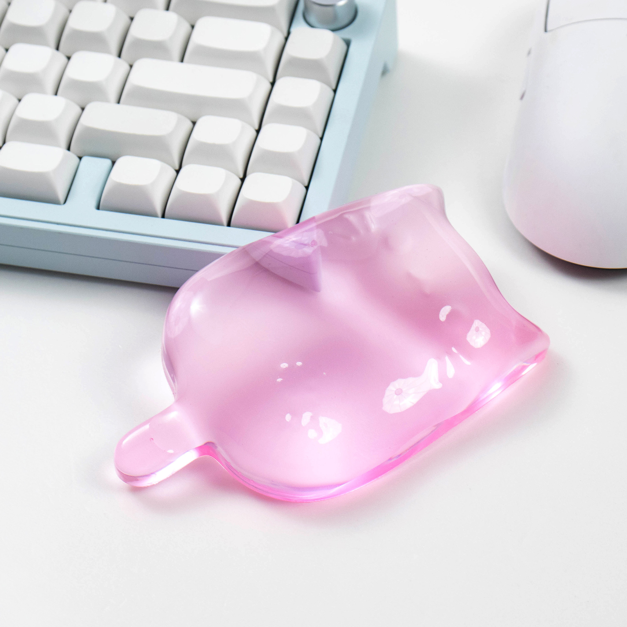 Wrist Rest Pad - Pink Cat Mouse Wrist Support Pad