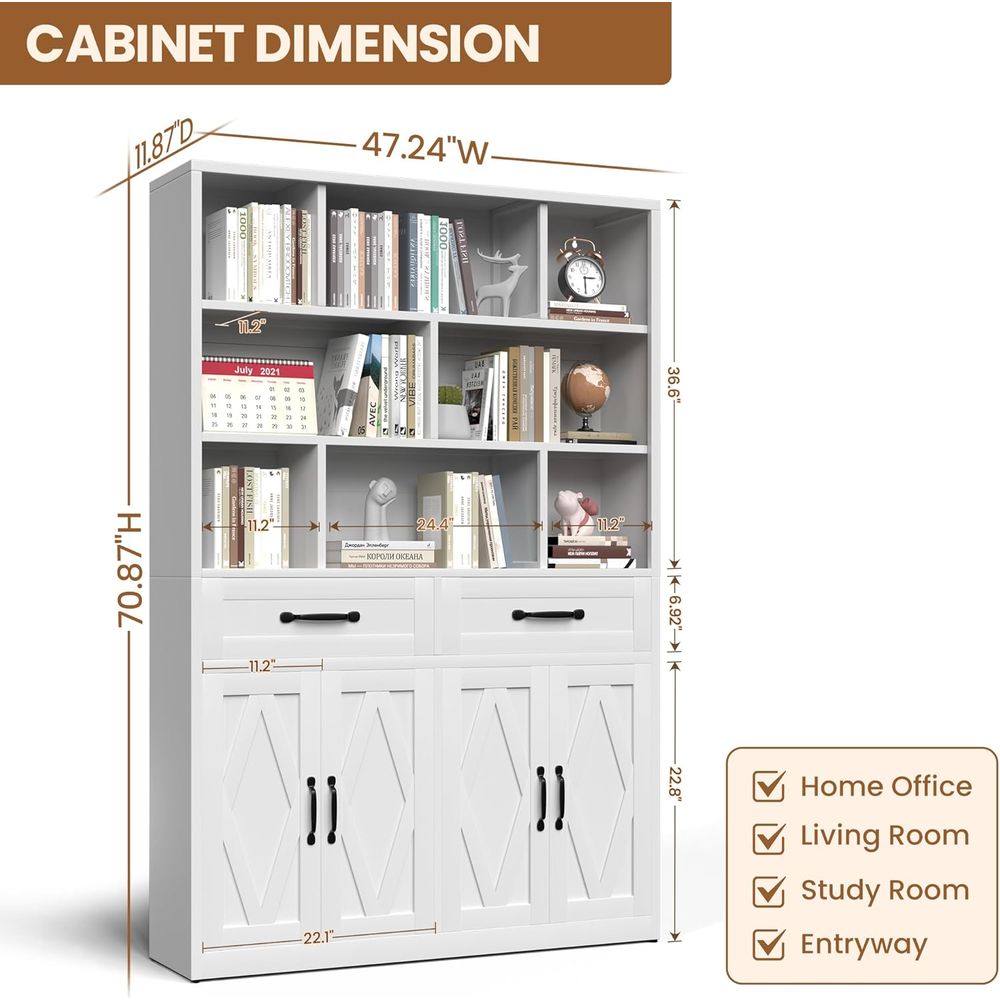 Sturdy Metal Tall Bookcase wit - Home Office In Living Room 리뷰 및 가격