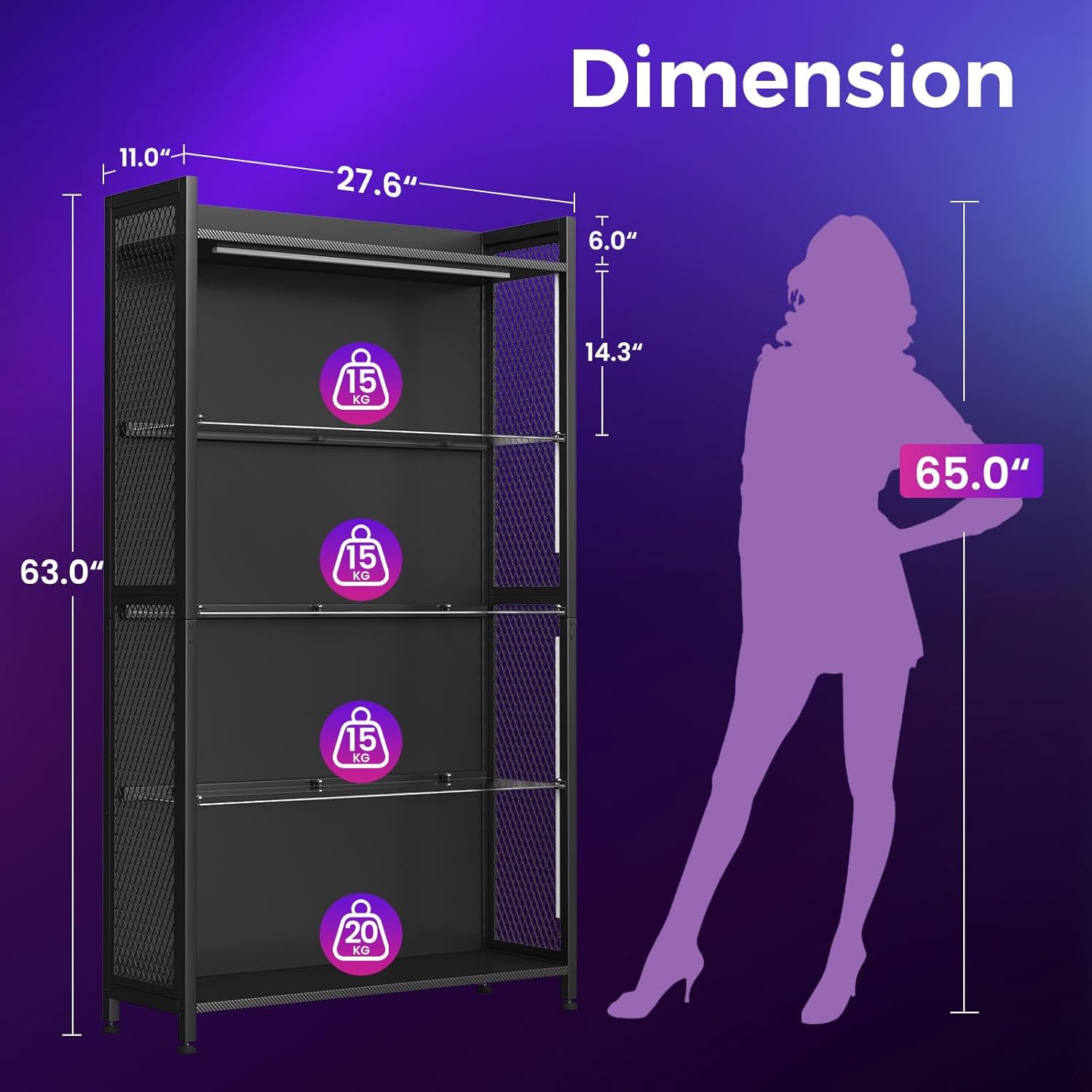 LED Display Case with Glass Sh - Bookcase Wood Shelf 리뷰 및 가격