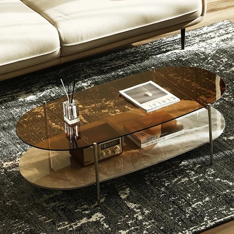 -Glass Coffee Table, 2-Tier Mo - Home Office Quotes 리뷰 및 가격