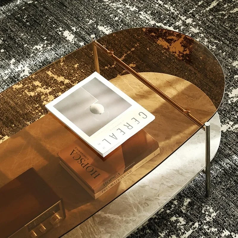 -Glass Coffee Table, 2-Tier Mo - Home Office Quotes 리뷰 및 가격
