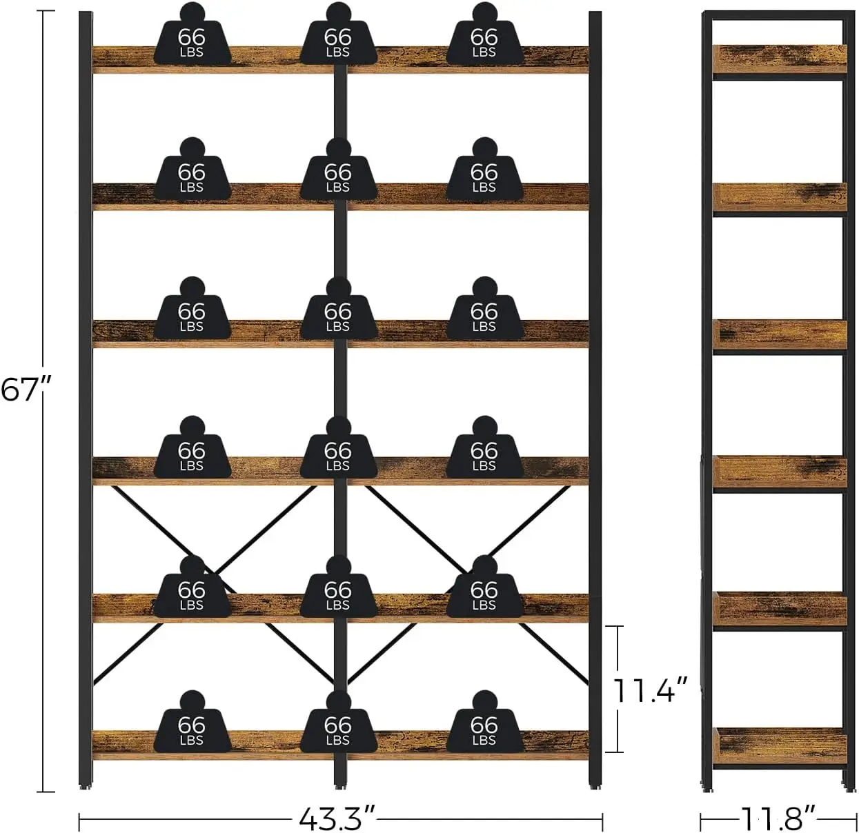 BestsellerSeventable Bookshelf - Bookcase Wood Shelf 리뷰 및 가격