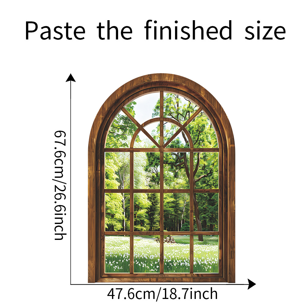 Fake Window Wall Stickers Plan - Home Office Windows 리뷰 및 가격