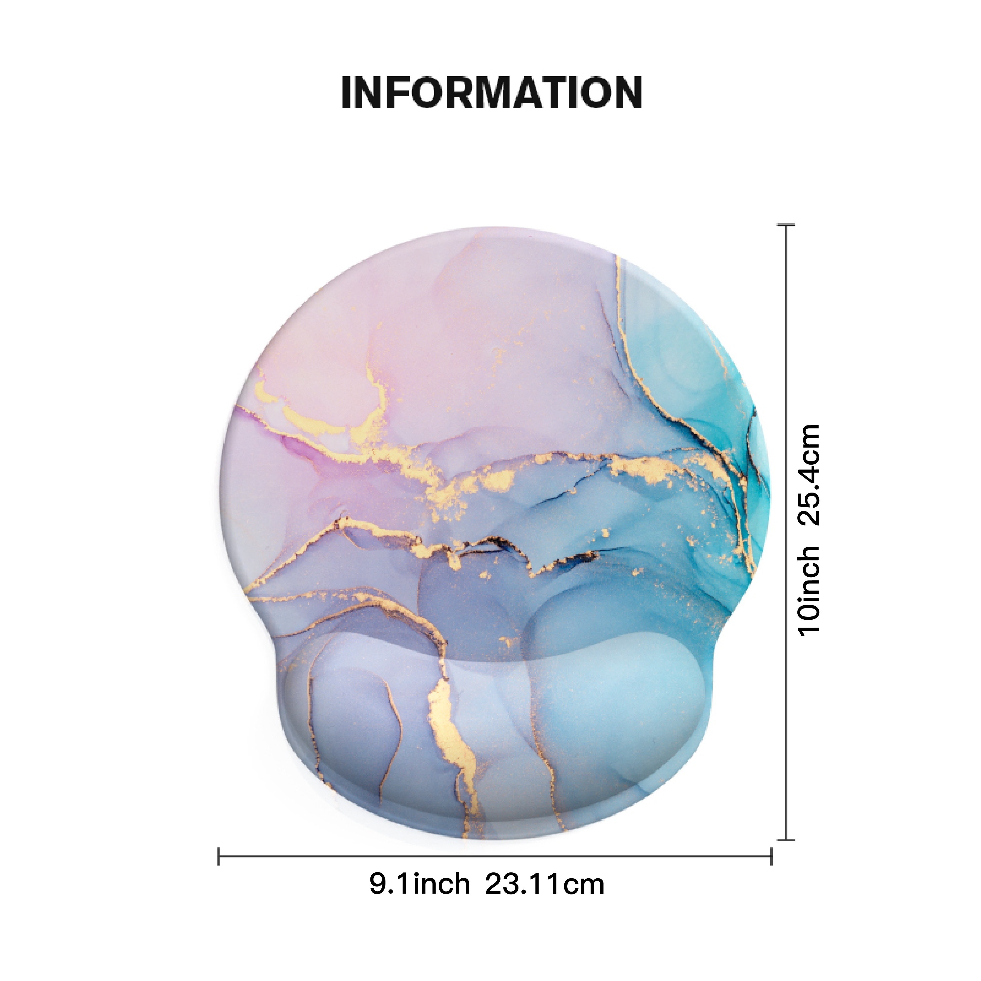 Powder Blue Gradient Marble Te - Wrist Rest Pad 리뷰 및 가격