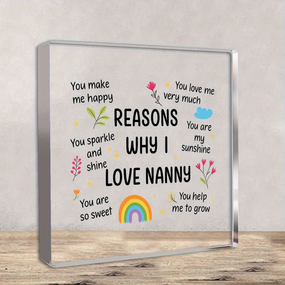 Nanny Gifts Boho Floral Rainbo - Home Office Quotes 리뷰 및 가격