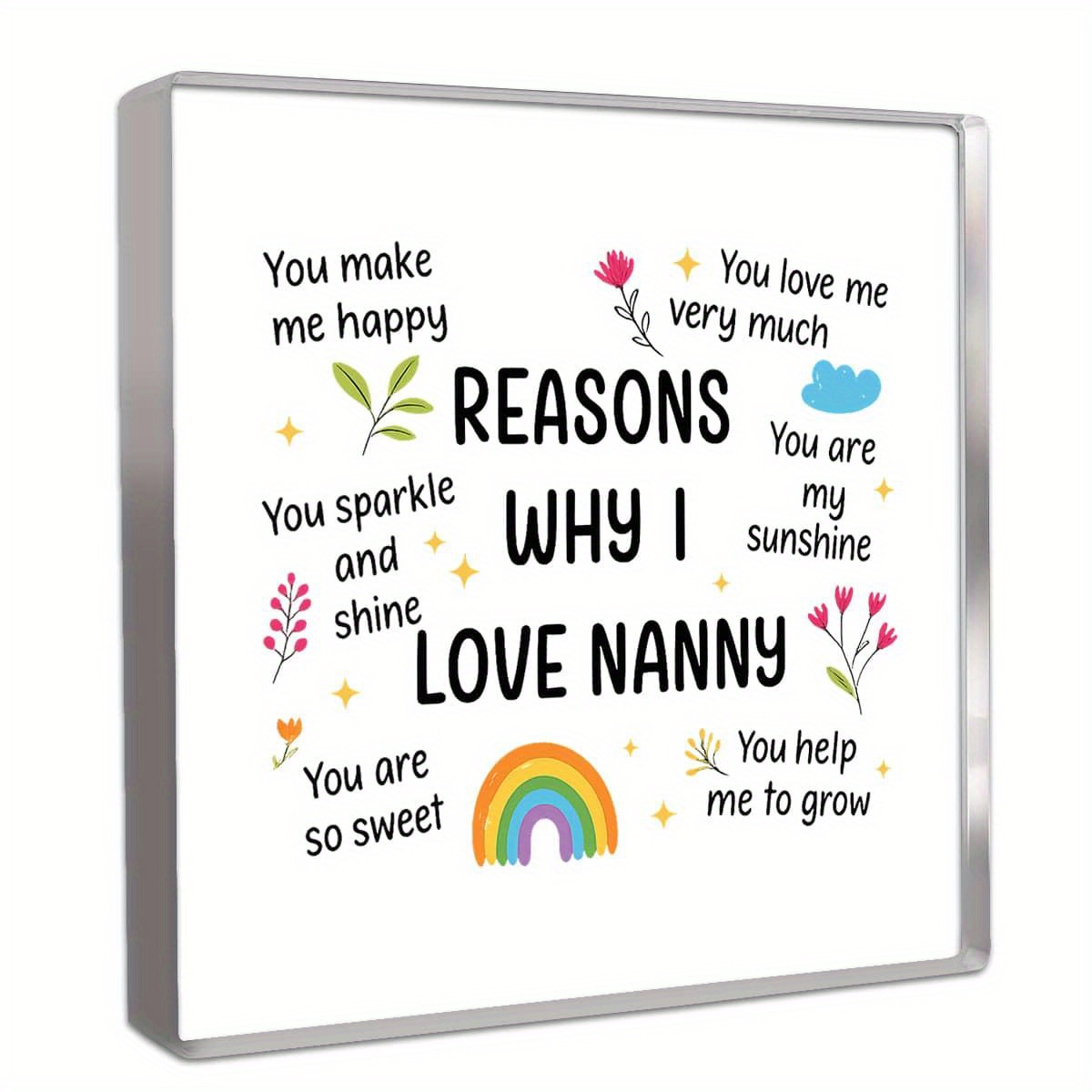 Nanny Gifts Boho Floral Rainbo - Home Office Quotes 리뷰 및 가격
