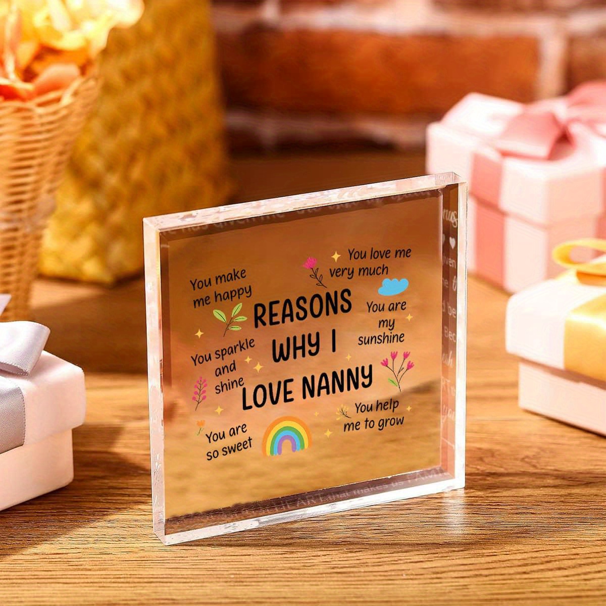 Nanny Gifts Boho Floral Rainbo - Home Office Quotes 리뷰 및 가격