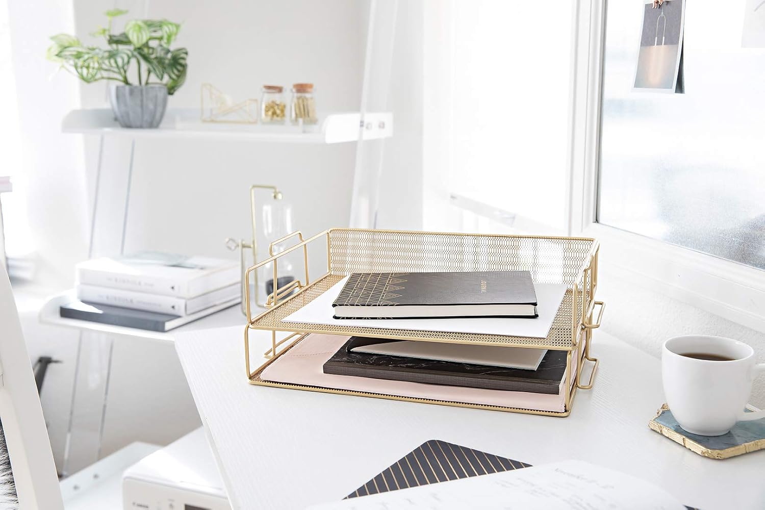 Stackable Desk Organizer with  - Letter Tray Desk 리뷰 및 가격