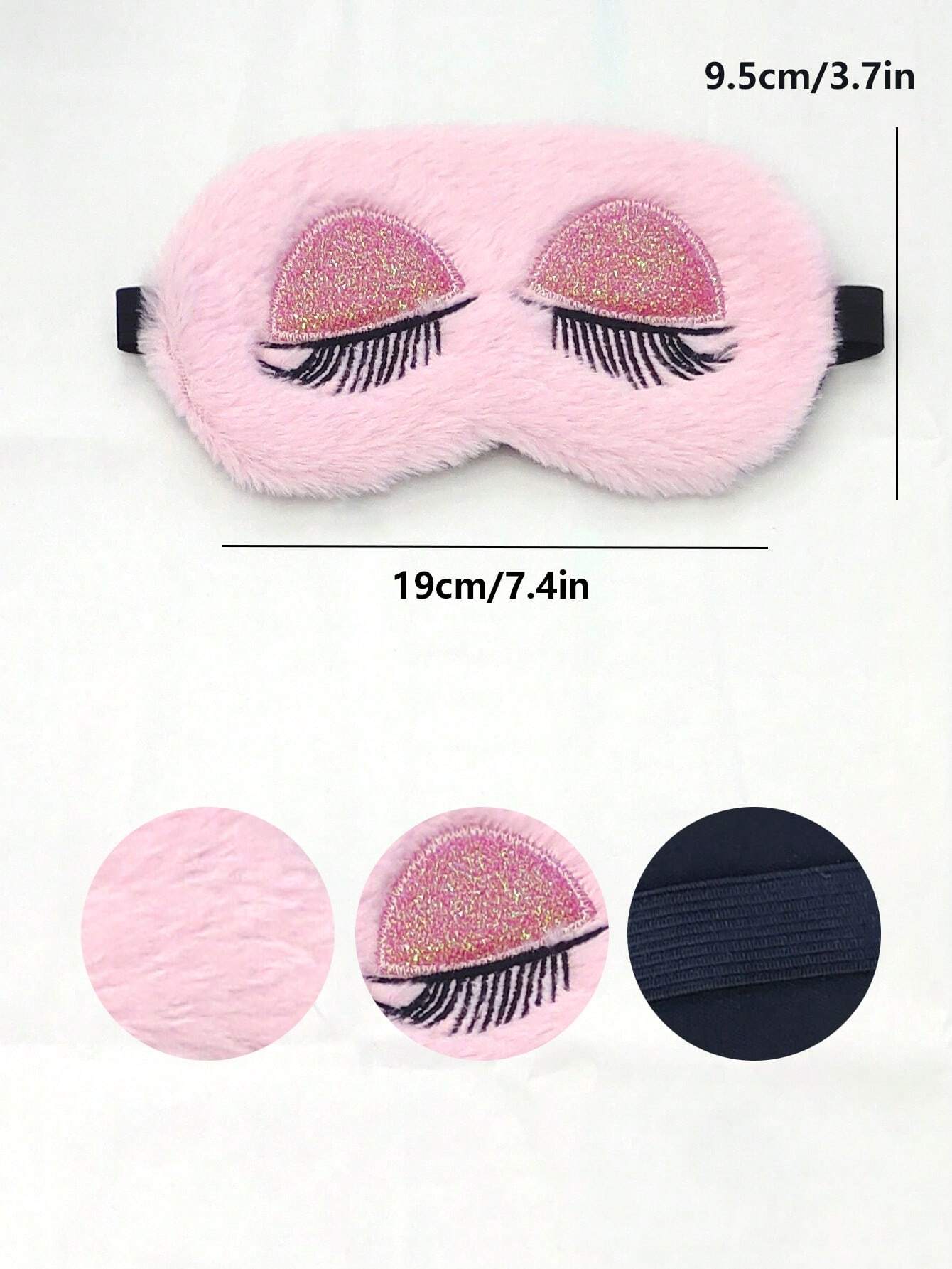 1pc Pink Plush Cute Eye Mask,  - Home Office Gifts 리뷰 및 가격