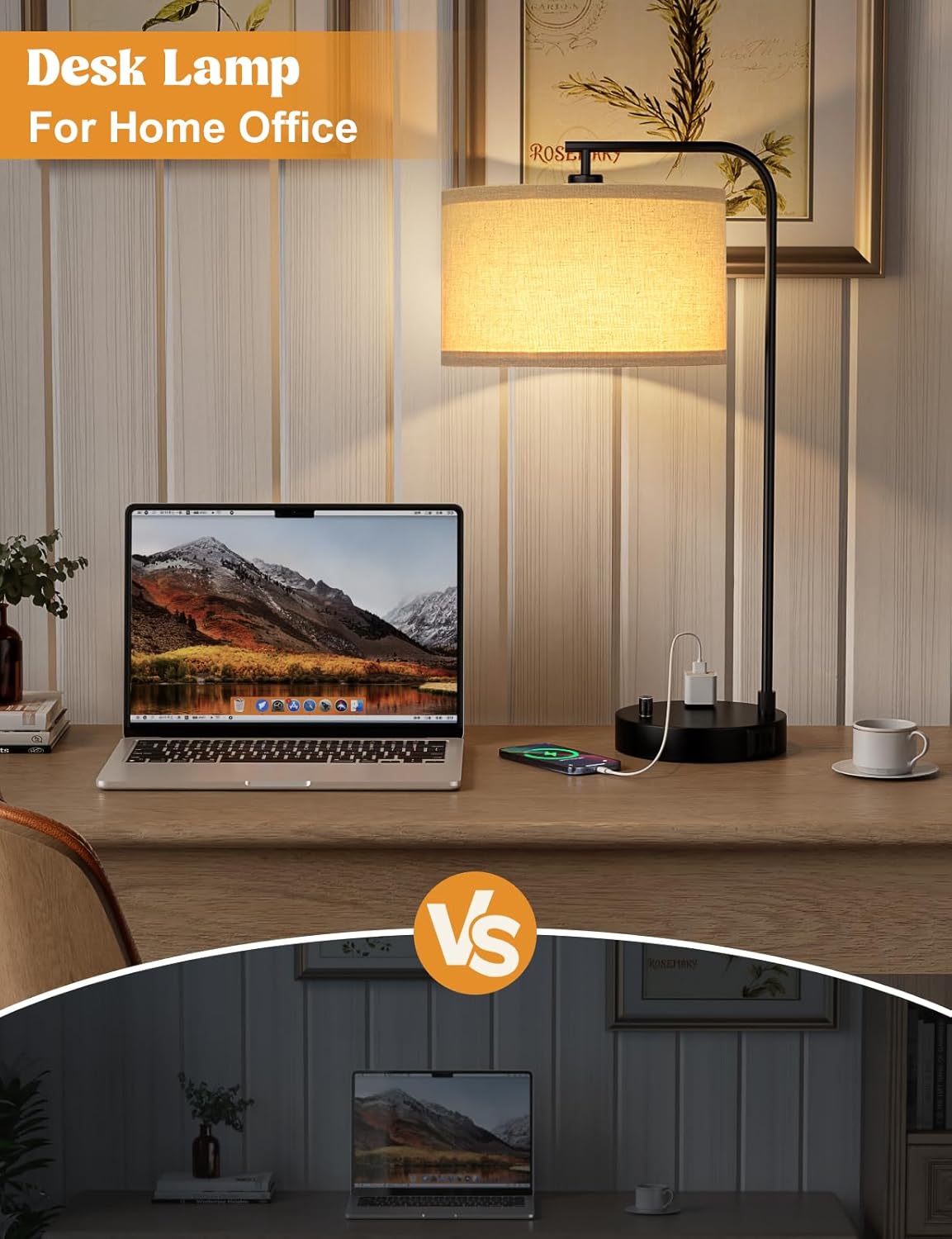 Tall Table Lamp with USB Port  - Home Office In Living Room 리뷰 및 가격