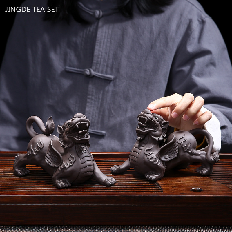 Purple Clay Pixiu Tea Pet Hand - Home Office Feng Shui 리뷰 및 가격
