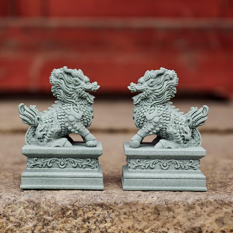 1 Pairs Guardian Kylin Statues - Home Office Feng Shui 리뷰 및 가격