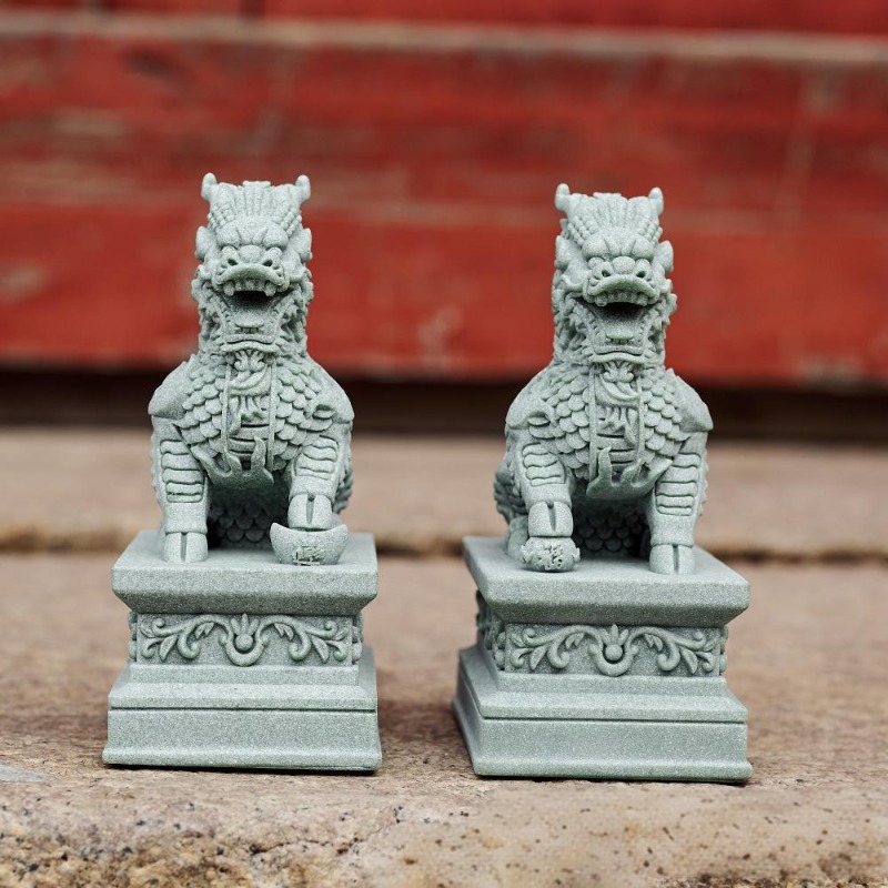 1 Pairs Guardian Kylin Statues - Home Office Feng Shui 리뷰 및 가격