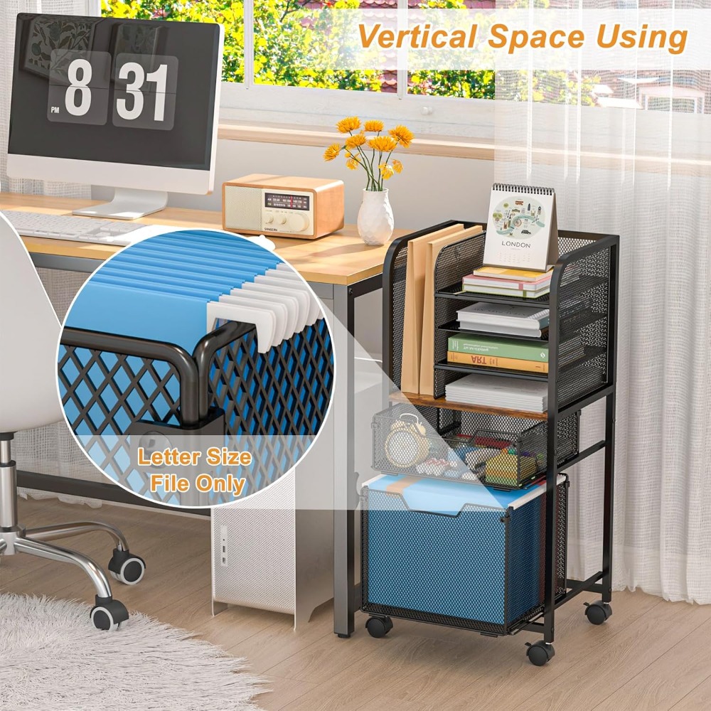 6-Tier Rolling File Cart with  - Rolling File Cart 리뷰 및 가격