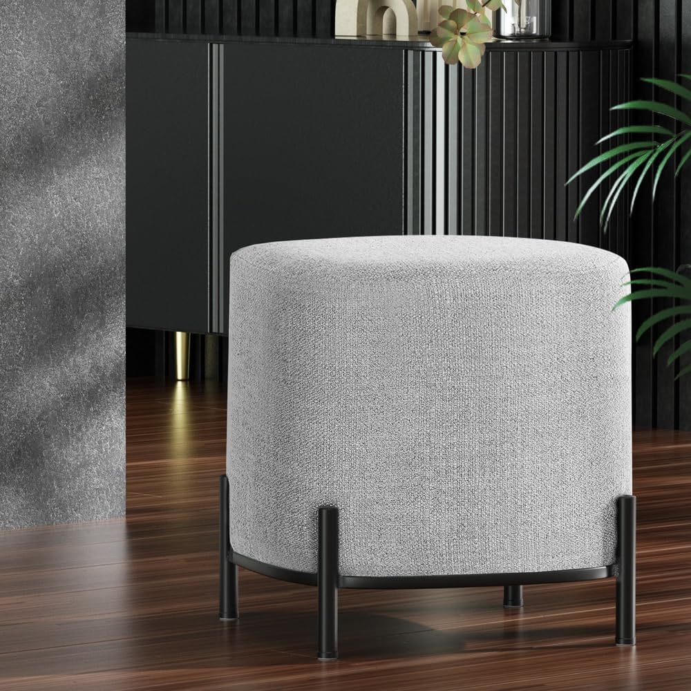 **/Ottoman, Round Footstool Lo - Home Office In Living Room 리뷰 및 가격