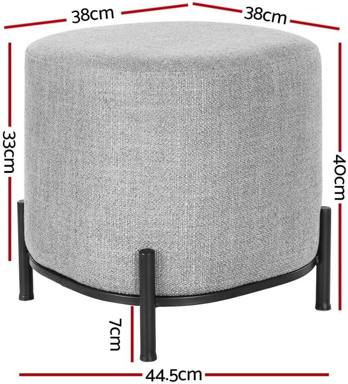 **/Ottoman, Round Footstool Lo - Home Office In Living Room 리뷰 및 가격