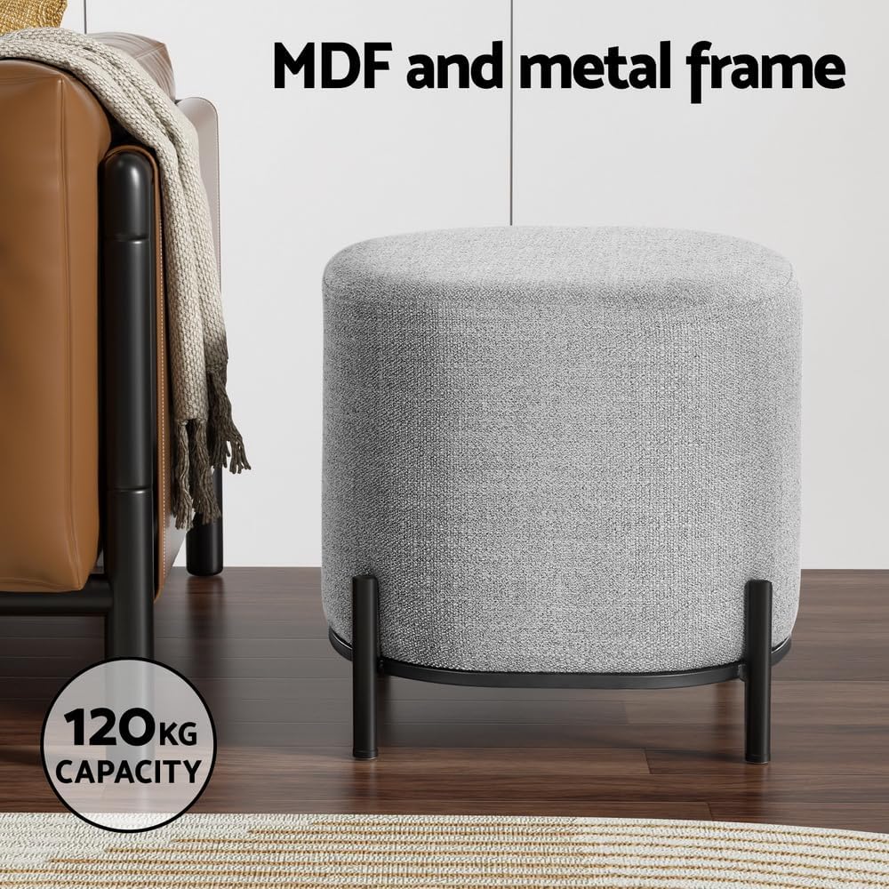 **/Ottoman, Round Footstool Lo - Home Office In Living Room 리뷰 및 가격