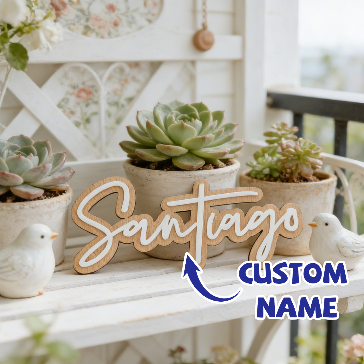 1Pc Custom Name Cute White Woo - Home Office Gifts 리뷰 및 가격
