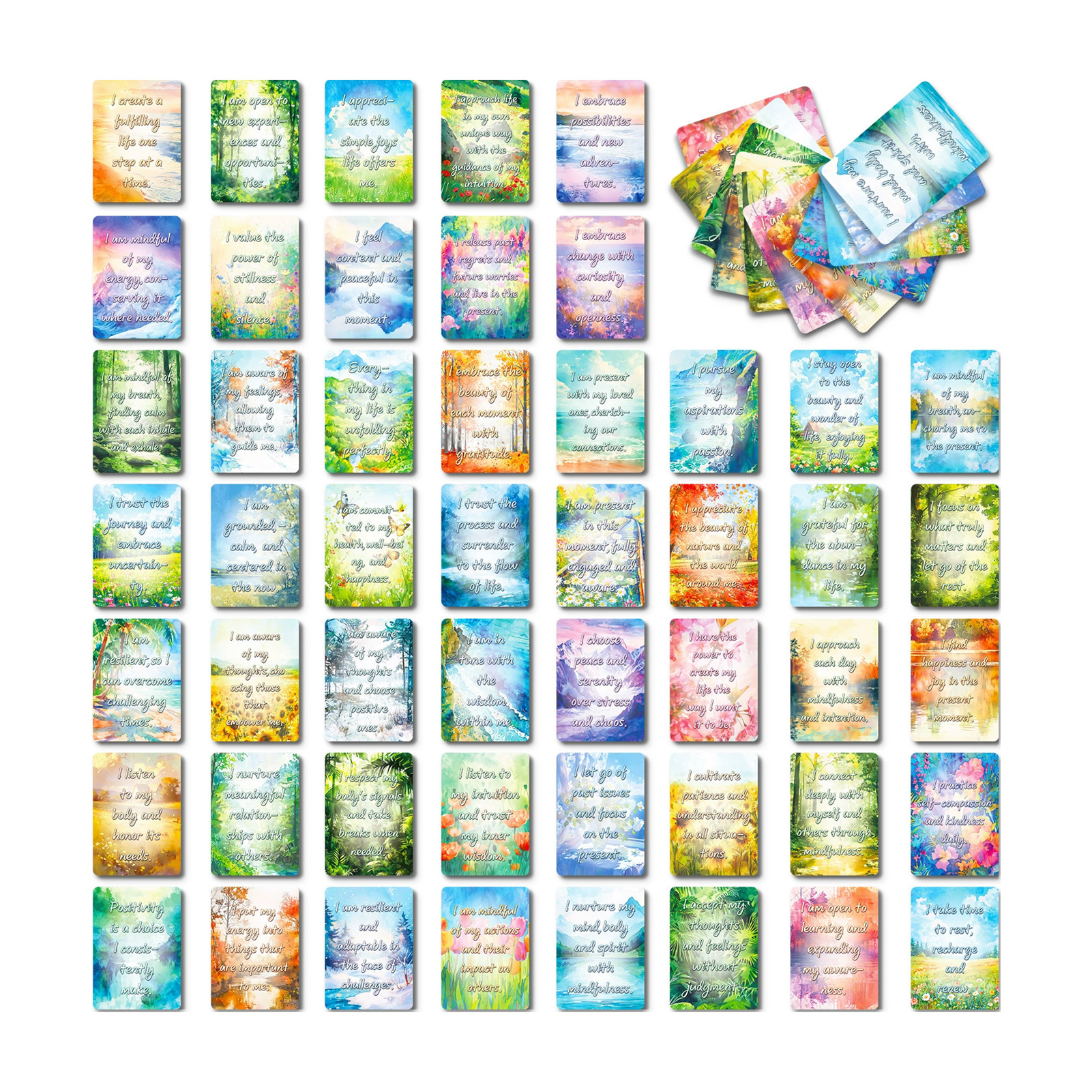 50Pcs Beautiful Watercolor Sce - Home Office Gifts 리뷰 및 가격