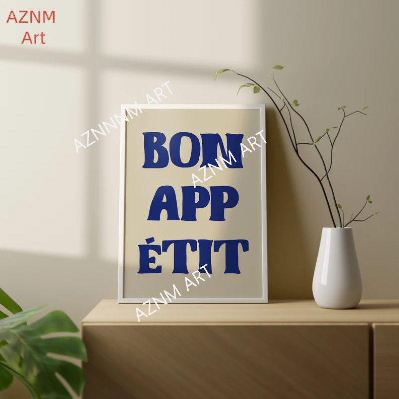 1pc Bon Appetit Art Poster Fre - Home Office Quotes 리뷰 및 가격