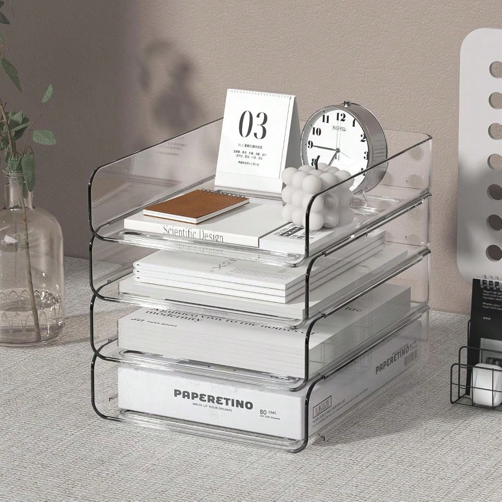 Stackable 4-Tier Clear Acrylic - Letter Tray Desk 리뷰 및 가격