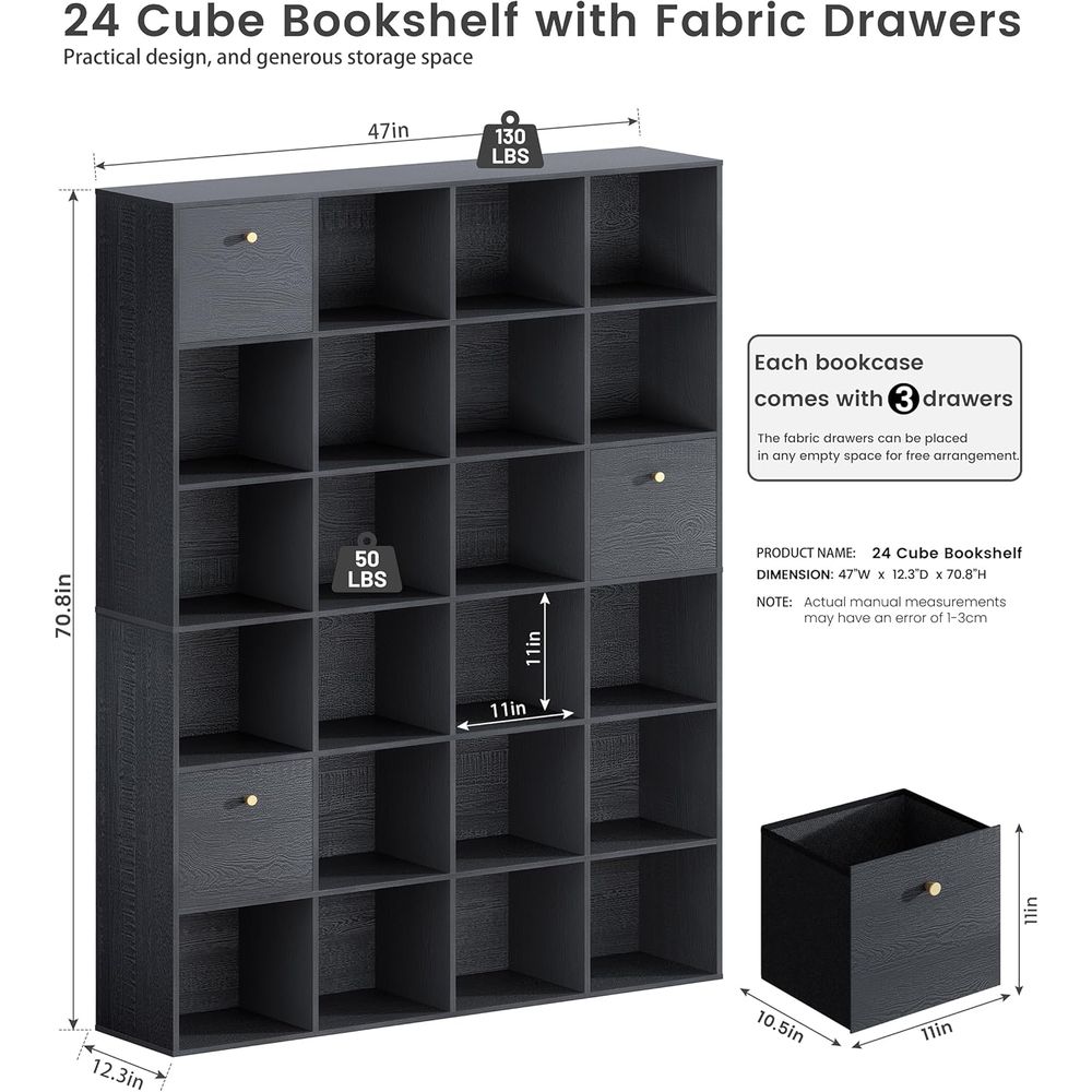 24-Tier Open Shelf Bookcase wi - Bookcase Wood Shelf 리뷰 및 가격