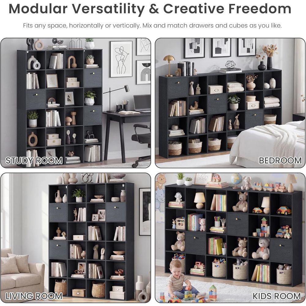 24-Tier Open Shelf Bookcase wi - Bookcase Wood Shelf 리뷰 및 가격