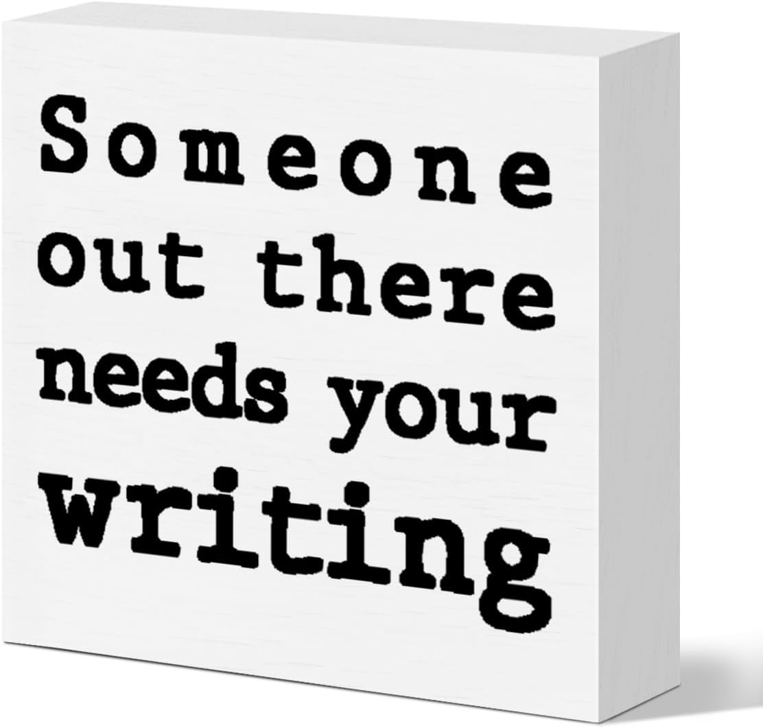 Wooden Box Sign for Writers, N - Home Office Quotes 리뷰 및 가격