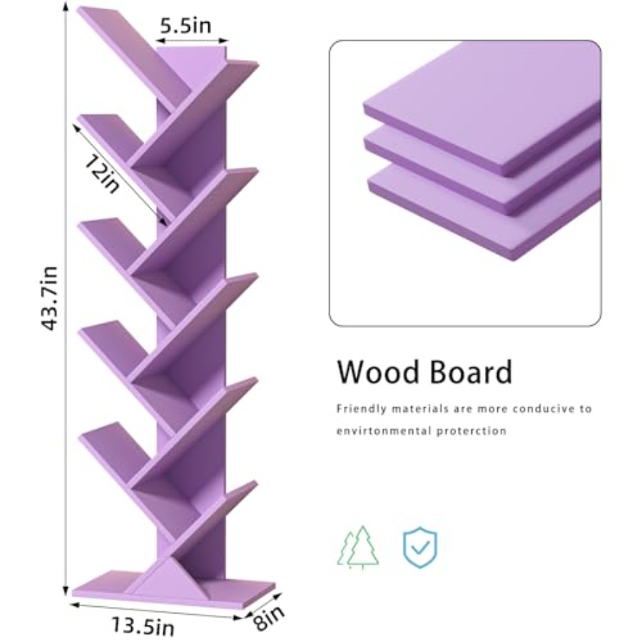Tree Book Shelf, Floor Standin - Bookcase Wood Shelf 리뷰 및 가격