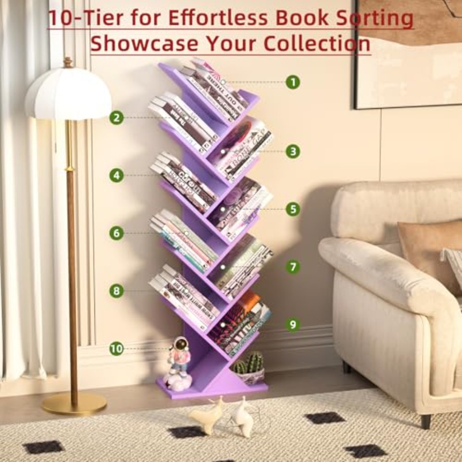 Tree Book Shelf, Floor Standin - Bookcase Wood Shelf 리뷰 및 가격