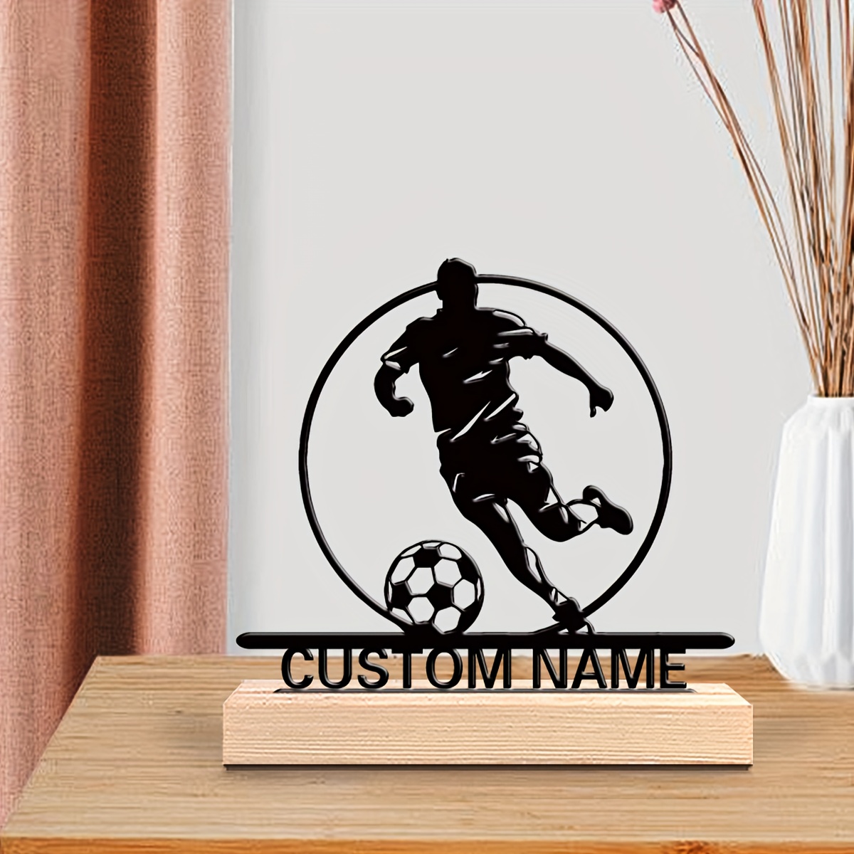 Custom Soccer Player Metal Sta - Home Office Gifts 리뷰 및 가격