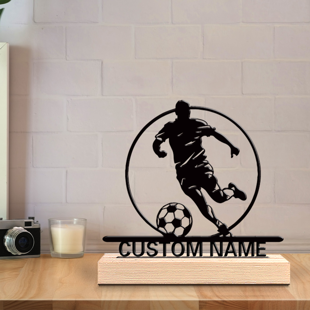 Custom Soccer Player Metal Sta - Home Office Gifts 리뷰 및 가격