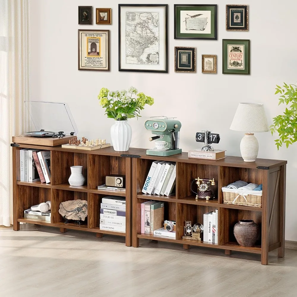 Farmhouse 6 Cube Book Shelf, W - Bookcase Wood Shelf 리뷰 및 가격