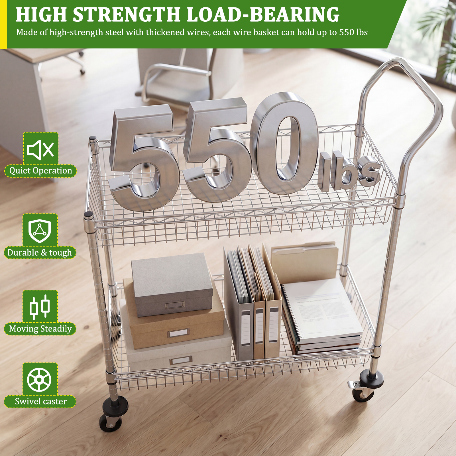Mail Office File Cart 550 LBS  - Rolling File Cart 리뷰 및 가격