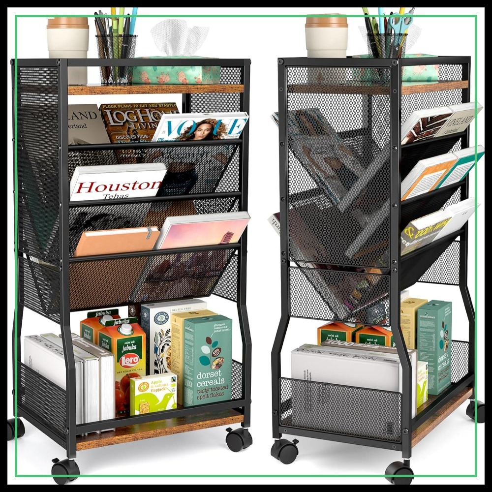 8-Tier Rolling Book Cart with  - Rolling File Cart 리뷰 및 가격