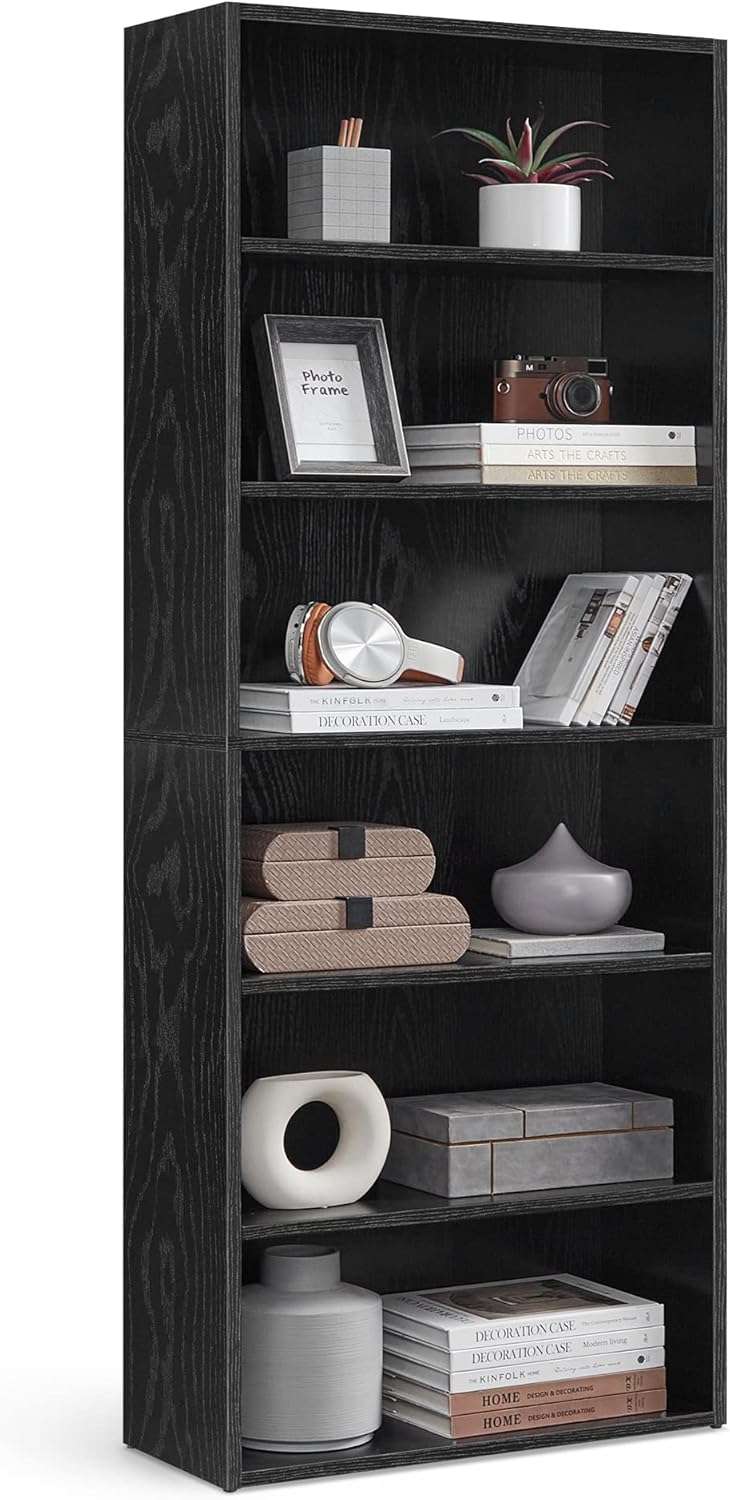 6-Tier Bookcase, Open Storage  - Home Office In Living Room 리뷰 및 가격