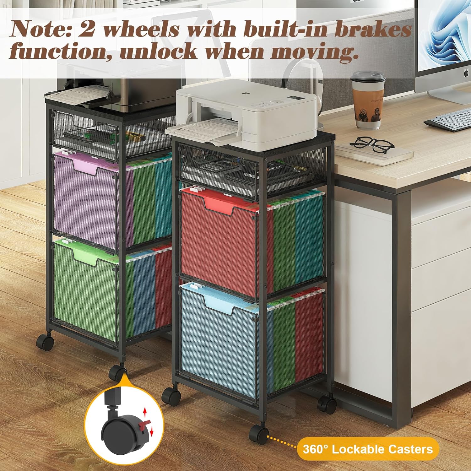 3 Drawer Mobile File Cabinet w - Rolling File Cart 리뷰 및 가격