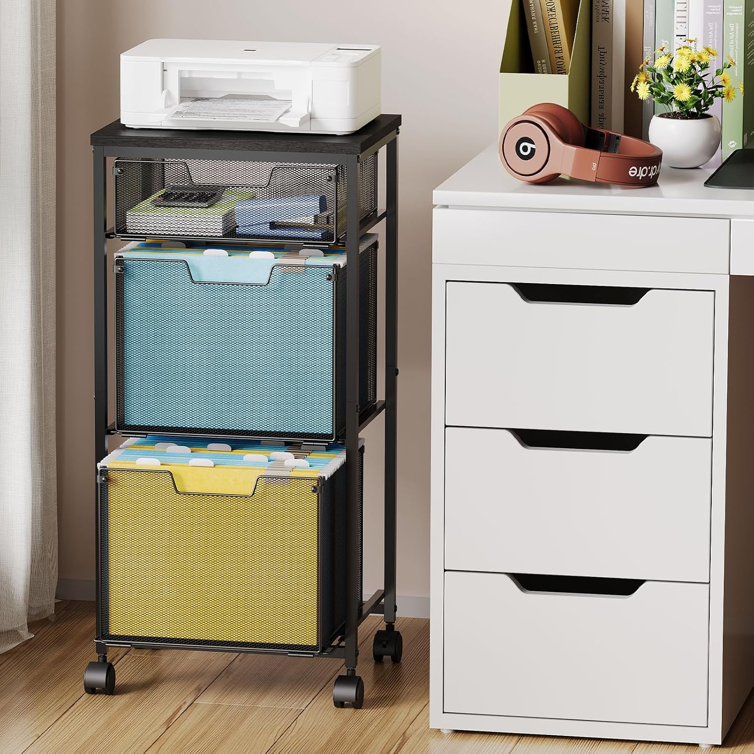 3 Drawer Mobile File Cabinet w - Rolling File Cart 리뷰 및 가격