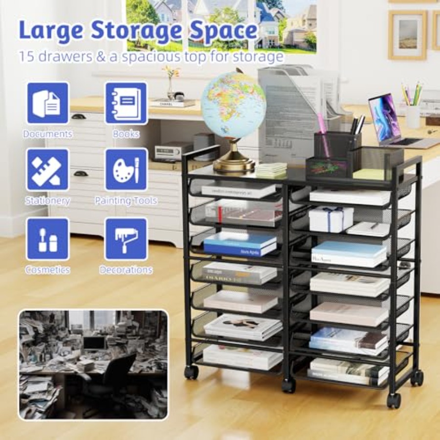 Rolling File Storage Cart 15-T - Rolling File Cart 리뷰 및 가격
