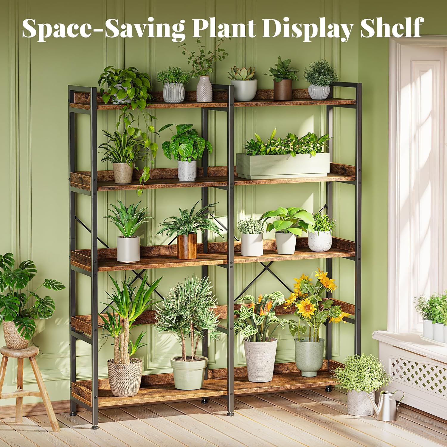 5-Tier Bookshelf with 10 Open  - Bookcase Wood Shelf 리뷰 및 가격