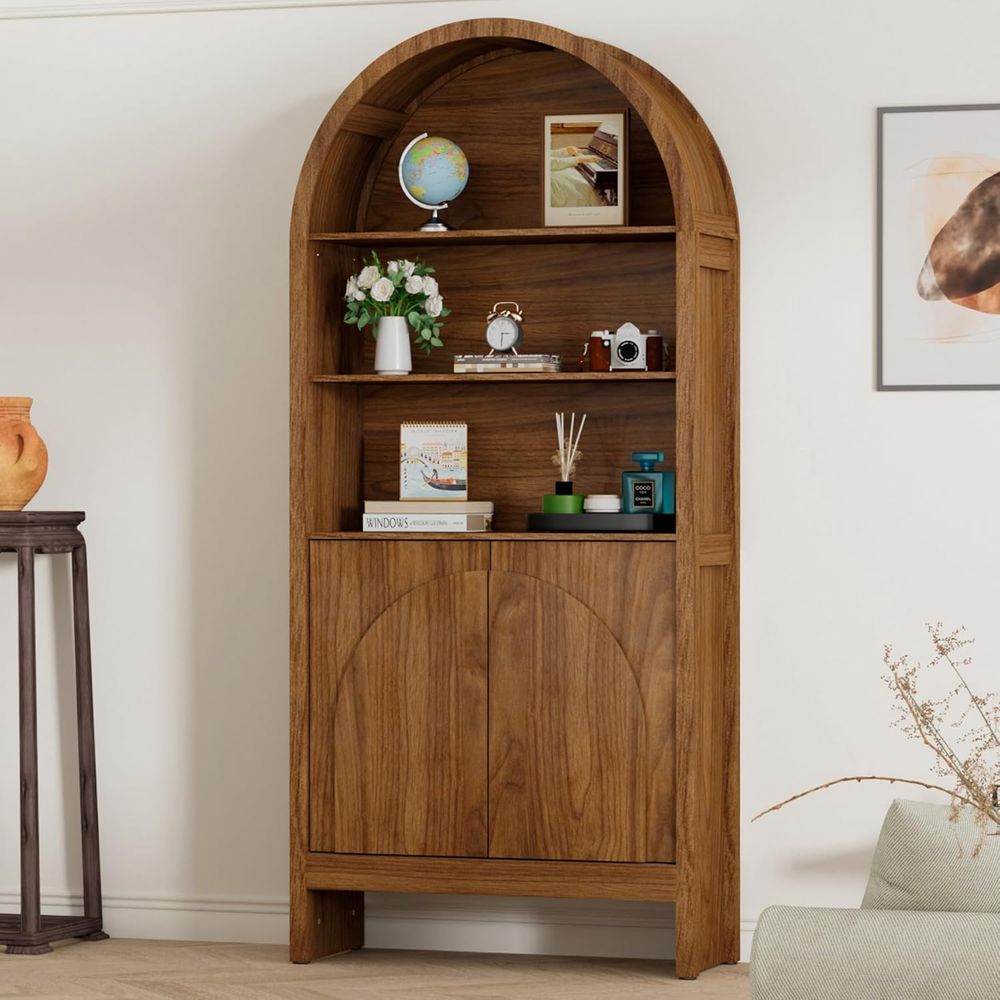 71 Arched 5-Tier Display Cabin - Bookcase Wood Shelf 리뷰 및 가격