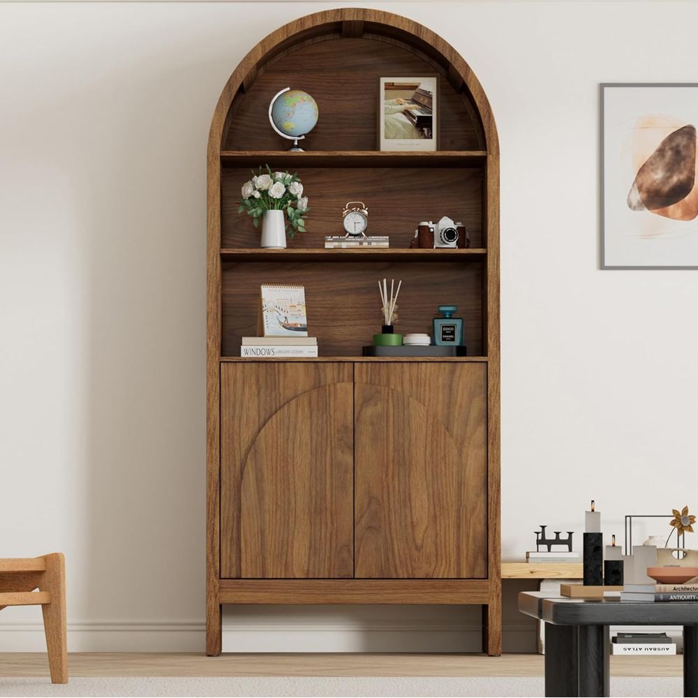 71 Arched 5-Tier Display Cabin - Bookcase Wood Shelf 리뷰 및 가격
