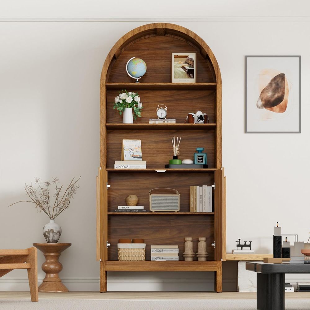 71 Arched 5-Tier Display Cabin - Bookcase Wood Shelf 리뷰 및 가격